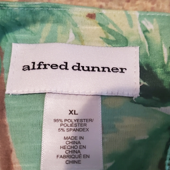 Alfred Dunner Women XL Parrot Tropical Top 3/4 Length Sleeve Hawaiian Beachy - Picture 5 of 10